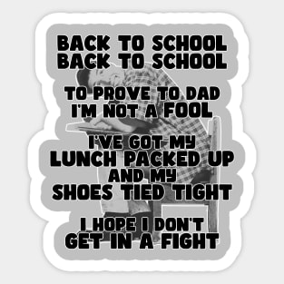 back to school billy madison Sticker